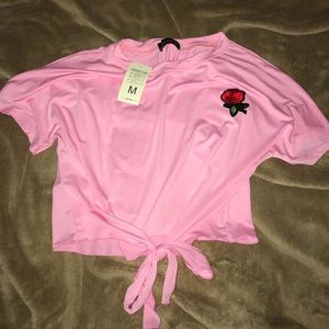 Pink rose t-shirt